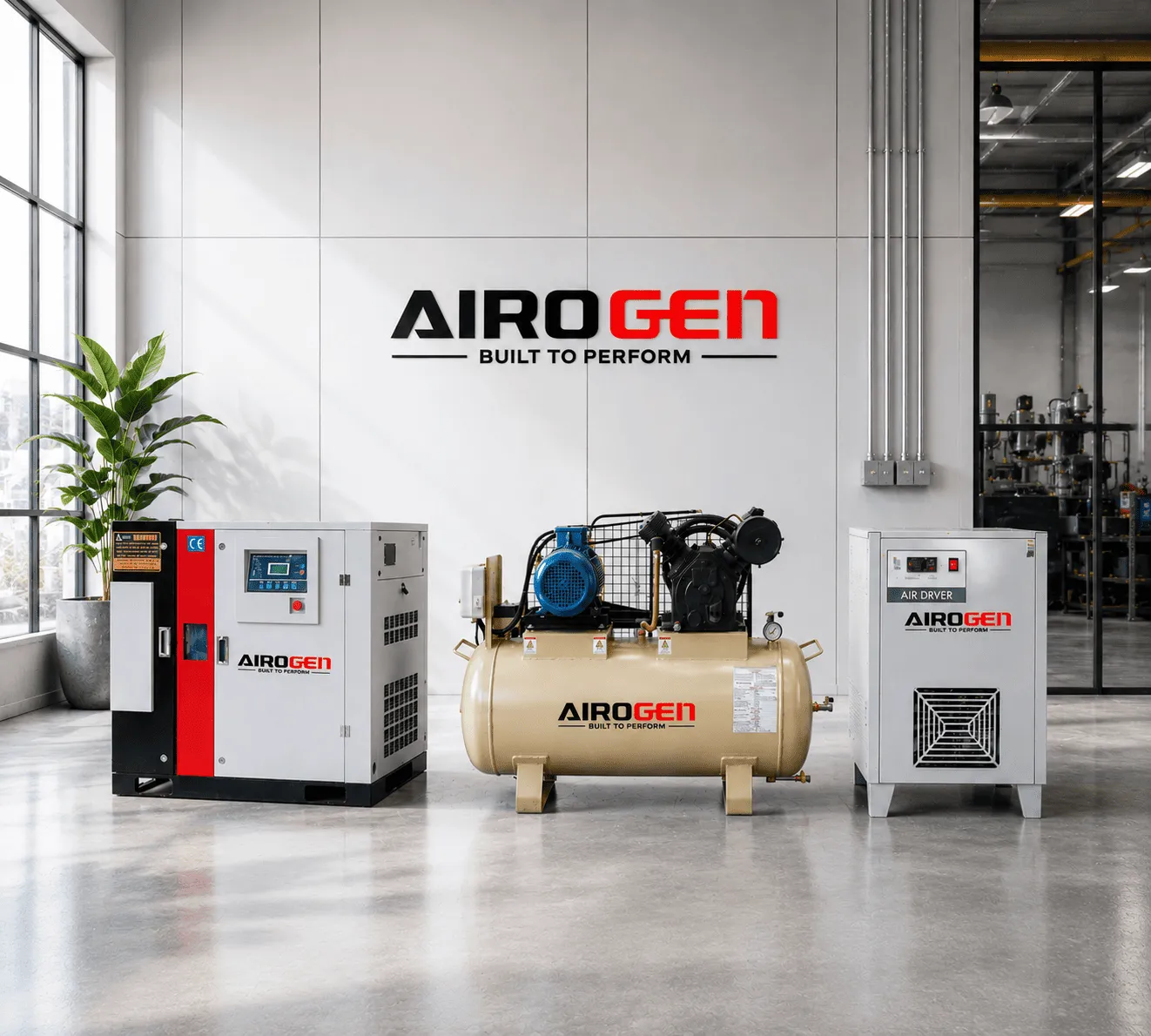 Industrial air compressor facility